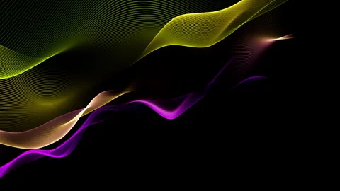 Abstract wave motion on black background. Looping 4K video. Stock Footage 315890189