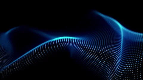 Abstract wave motion on black background. Looping 4K video. Stock Footage 315892306