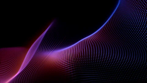 Abstract wave motion on black background. Looping 4K video. Stock Footage 315892459