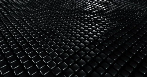 Abstract wave motion of black cubes. Video stock 125827996
