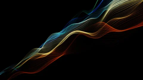 Abstract Wave Motion Colorful Background Looping 4K video Stock Footage 316092301