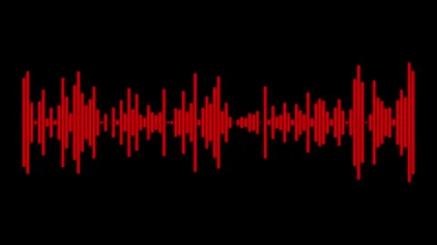 Abstract wave motion equalizer. Digital interface element. Seamless loop 4k Stock Footage 307417451