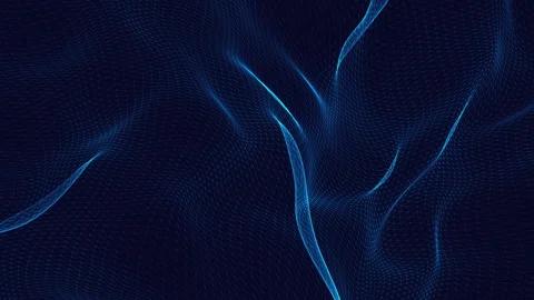 Abstract wave motion graphics on blue background Stock Footage 244897794