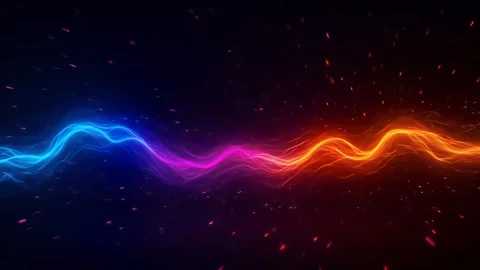 Abstract Wave Motion with Space Background Effects Stock Footage 310732530