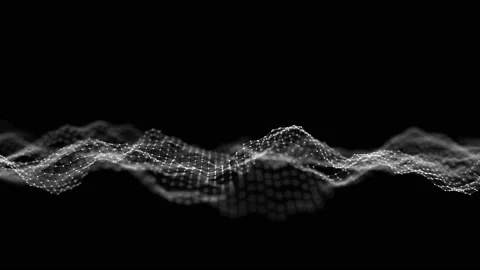 Abstract wave with moving dots and lines. Flow of particles. 스톡 동영상 149404268