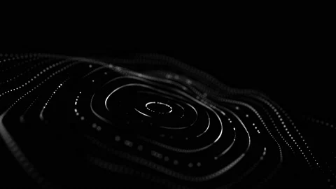 Abstract wave with moving dots. Cyber technology illustration. 스톡 동영상 146661198