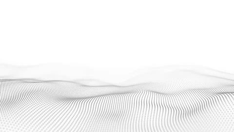 Abstract wave with moving dots. Cyber technology illustration. Vídeo Stock 147194343