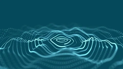 Abstract wave with moving dots. Cyber technology illustration. 스톡 동영상 147442116