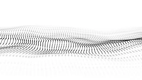 Abstract wave with moving dots.  Cyber technology illustration. 스톡 동영상 148147552