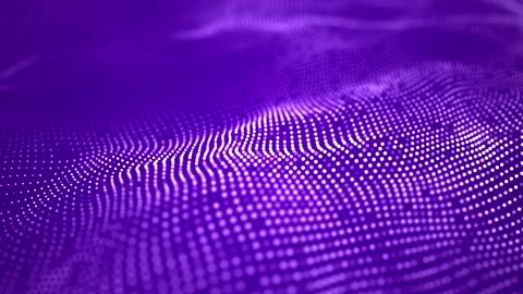 Abstract wave with moving dots.  Cyber technology illustration. 스톡 동영상 149404276