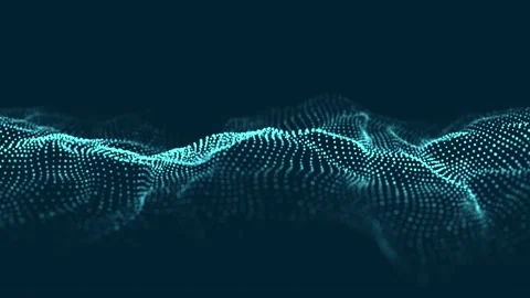 Abstract wave with moving dots. Cyber technology illustration. 스톡 동영상 149404450