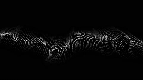 Abstract wave with moving dots. Cyber technology illustration. 스톡 동영상 149404478
