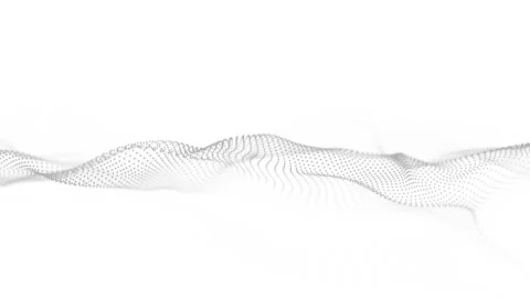 Abstract wave with moving dots. Flow of particles. Technology illustration. 스톡 동영상 146927703
