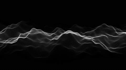 Abstract wave with moving dots. Flow of particles. 스톡 동영상 149111244