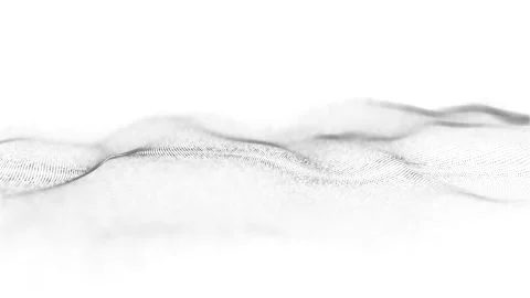 Abstract wave with moving dots. Flow of particles. 스톡 동영상 149404436