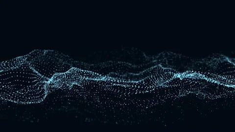 Abstract wave with moving dots. Flow of particles. 스톡 동영상 149404474