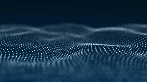 Abstract wave with moving dots. Flow of particles. 스톡 동영상 149404500