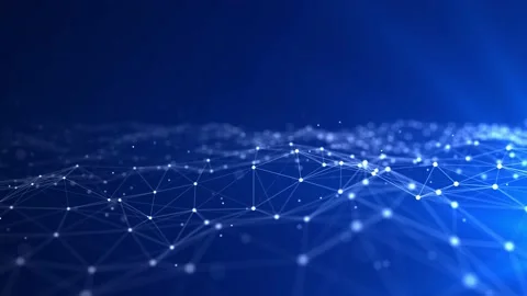 Abstract wave with moving dots. Flow of particles. Technology illustration. Stockbeeldmateriaal 155926225