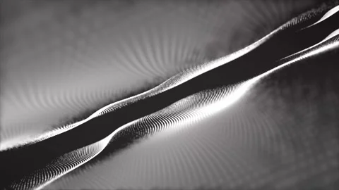 Abstract wave moving dots flow particles. Vector illustration Video stock 231905998