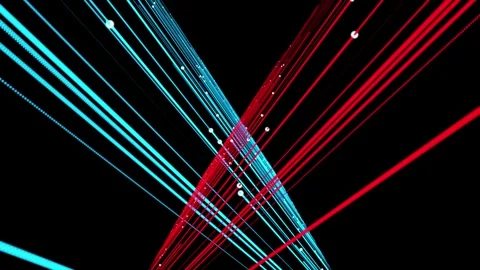 Abstract wave of moving glowing particles Stock Footage 344885851