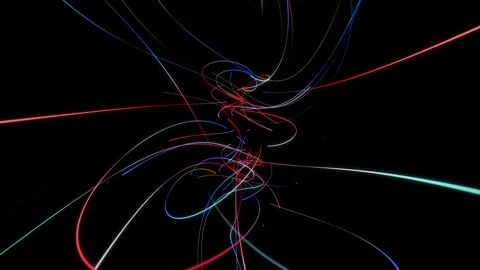 Abstract wave of moving glowing particles Stock Footage 344886569