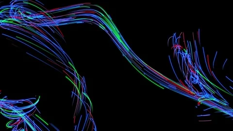 Abstract wave of moving glowing particles Stock Footage 344886688