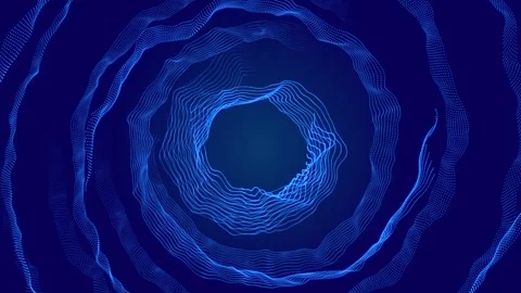 Abstract wave of moving glowing particles Stock Footage 344886752