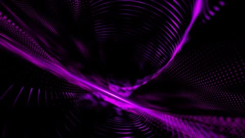 Abstract wave of moving glowing particles Stock Footage 344886939