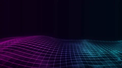 Abstract wave with moving particles on a colors background. 動画素材 207756357