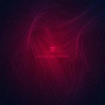 Abstract wave or wavy lines texture pink gradient background. Stock Illustration