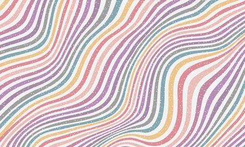 Abstract wave or wavy stripes pastel color background with white dots spread. Stock Illustration