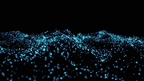 Abstract wave particle over dark background. Stock Footage 168992694