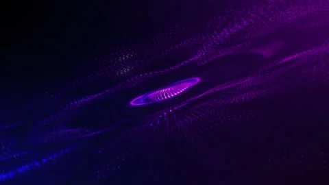 Abstract wave particle over dark background with light effect Stock Footage 232923782