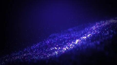 Abstract wave of particles and light abstract background, futuristic cyber ba Stock Footage 306857951