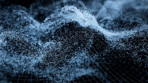 Abstract wave particles background, 3d rendering. Stock Footage 241237805