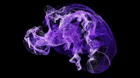 Abstract wave particles, diffuse powder, 3d rendering. Stock Footage 224348529