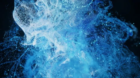 Abstract wave particles, diffuse powder, 3d rendering. Stock Footage 224349722