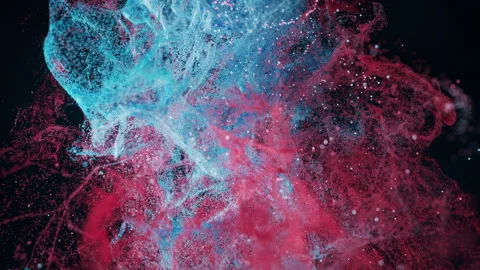 Abstract wave particles, diffuse powder, 3d rendering. Stock Footage 224349734