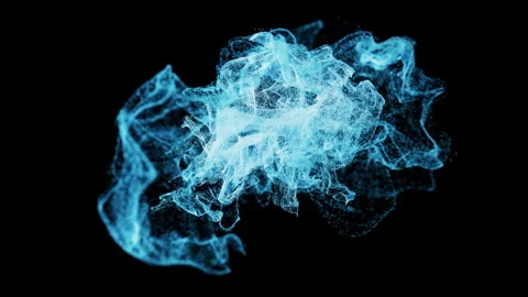 Abstract wave particles, diffuse powder, 3d rendering. Stock Footage 224350844