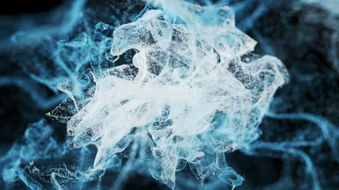 Abstract wave particles, diffuse powder, 3d rendering. Video stock 224351281