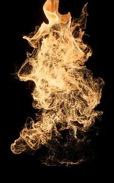 Abstract wave particles, diffuse powder, 3d rendering. Illustrazione stock