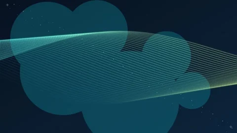 Abstract wave particles flowing digital motion background Stock-Footage 345344604