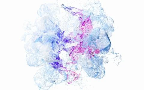 Abstract wave particles pattern, 3d rendering. Stockillustratie