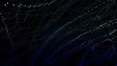 Abstract wave particulars technology concept. particulars line with ball an.. Stock-Footage 293484746