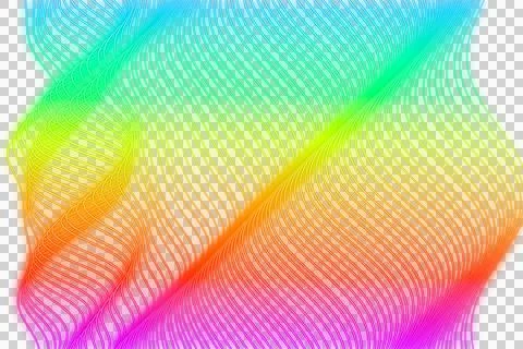 Abstract wave pattern background with vibrant gradient lines. Flowing digit.. Stock Illustration