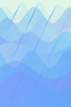 Abstract Wave Pattern Blue Gradient Stock Photos