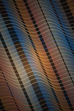 Abstract Wave Pattern in Brown and Blue Фото