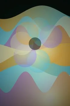 Abstract Wave Pattern with Central Circle Stock Photos