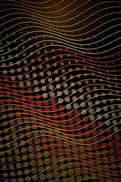 Abstract Wave Pattern with Circles Stock Illustration