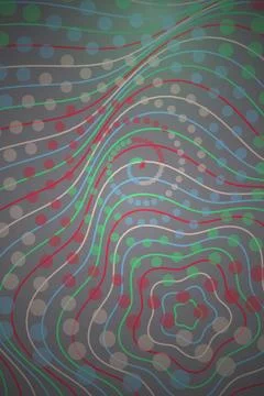 Abstract Wave Pattern with Circles Stock Illustration